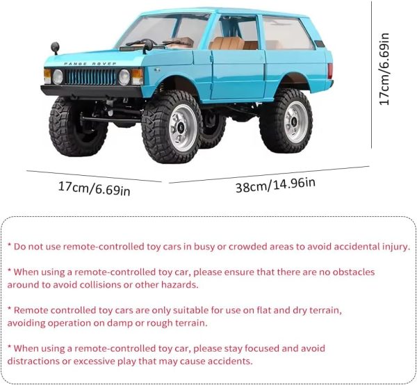 RC Crawler 1:12 Scale RC Rock Crawler, 2.4Ghz 4WD All Terrain RC Car RTR 4x4 Off-Road Remote Control Trucks with Controllable Headlights and Two Batteries for Kids and Adults MN-168 - Image 9