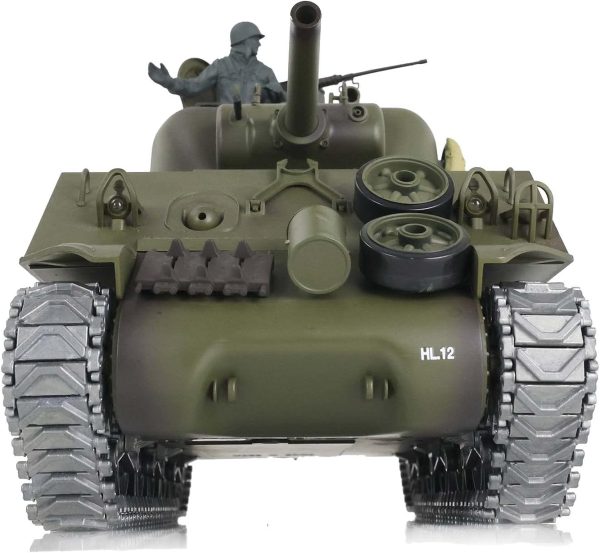 TOUCAN RC HOBBY Henglong 1/16 Customized 7.0 M4A3 Sherman RC Tank 3898 Barrel Recoil 360° Metal - Image 3