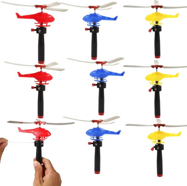 VETE 8 Pack Planes Toys Flying Toy Helicopter for Kids Toddlers, 360° Rotating Helicopter Airplane Toys for Boys Girls, Bulk Toys Party Favors Classroom Prizes, Pinata Fillers,Goodie Bag Stuffers - Image 2