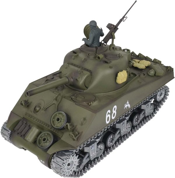 TOUCAN RC HOBBY Henglong 1/16 Customized 7.0 M4A3 Sherman RC Tank 3898 Barrel Recoil 360° Metal - Image 9