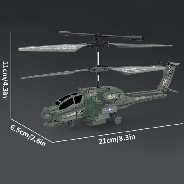 Military-Style RC Helicopter Toy,Remote Control diecast Helicopter with Light and Sound Effects,for Children, Collectors,and as a Unique Gift for Military Fans - Image 7