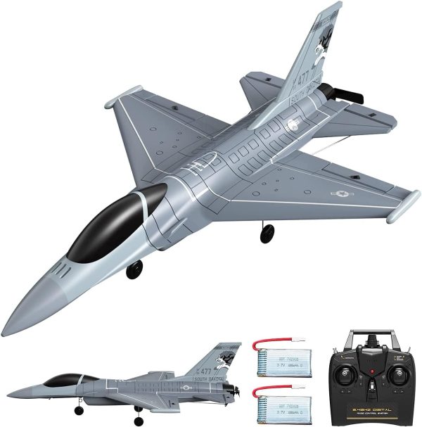 VOLANTEXRC 4CH RC Plane 2.4GHz RC Jet F-16 Fighting Falcon RC Airplane Fighter Ready to Fly with Xpilot Stabilizer System, One Key Aerobatic Perfect for Adults - Image 2