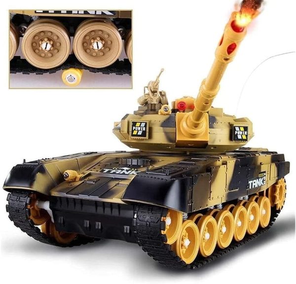 Large Radio Remote Control Army Armored Car Crawler Off-Road Charging Military Truck RC Cars Realistic Sounds & Lights Panzer Tank Toy for Kids & Adults Gift - Image 7