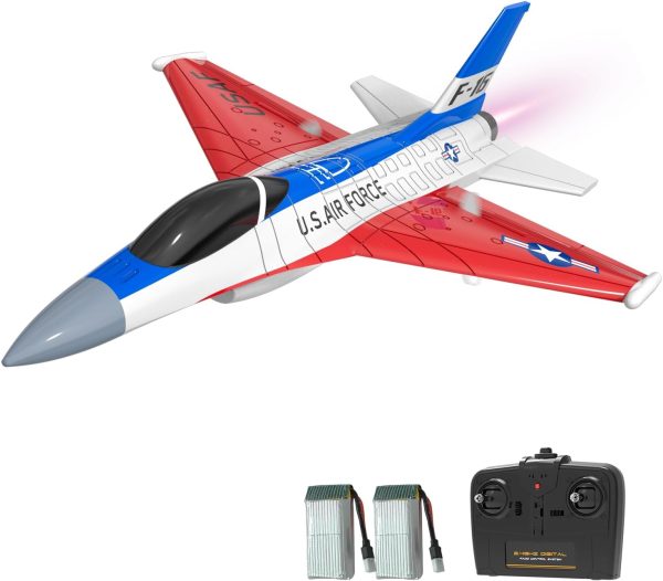 VOLANTEXRC RC Plane F-16 Fighting Falcon - 2.4Ghz 2CH Remote Control Airplane Jet Fighter Ready to Fly with Cool Lights, for Beginners, Boys and Girls (762-4) - Image 2