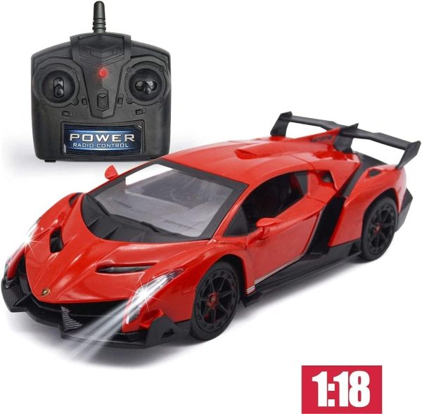 Remote Control Car RC Cars Racing Car 1:18 Licensed Toy RC Car Compatible with Lamborghini Model Vehicle for Boys 6,7,8 Years Old Halloween, red - Image 6