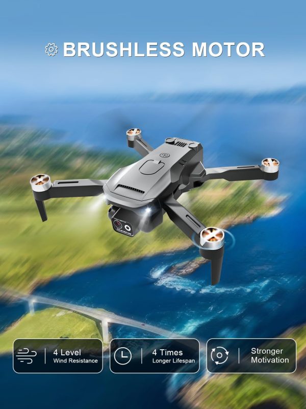 Foldable Brushless Drone with 4K HD Camera for Adults, RC Quadcopter, 30 Minutes Flight Time, One Key Take Off/Land,Altitude Hold,360° Flip with Carry Bag for beginners - Image 3