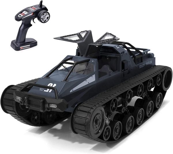 Remote Control Crawler, 1:12 Scale Off-Road Tank, 2.4Ghz Radio RC Car, 4WD High Speed All Terrain RC Truck for Kids & Adult(Black) - Image 2