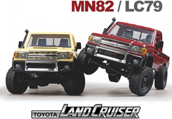 RC Truck 1/12 RC Rock Crawler 4x4 Toyota Land Cruiser Remote Control Pickup Off Road RTR 2.4GHz All Terrain with 280 Brushed Motor Proportional Throttle Steering for Adult MN-82 - Image 9