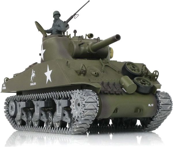 TOUCAN RC HOBBY Henglong 1/16 Customized 7.0 M4A3 Sherman RC Tank 3898 Barrel Recoil 360° Metal - Image 6