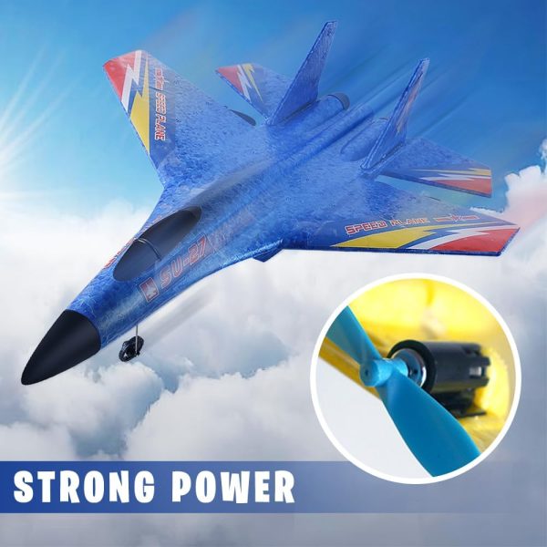 2025 New Gravity Gliders Airplane with Lights, Upgrade RC Plane Remote Control Glider Airplanes 2.4 GHZ 2 Channels, Anti-Collision Silicone Nose RC Plane for Kids and Beginners (Yellow) - Image 7