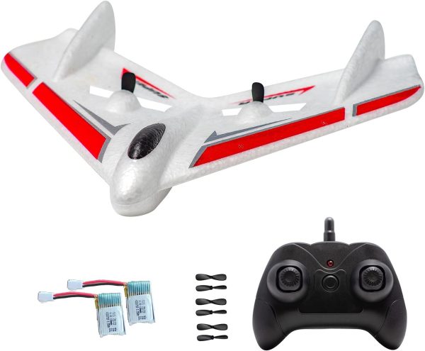 RC Plane Remote Control Airplane RTF 2CH Remote Control Ghost Airplane Indoor Outdoor 2.4GHz Radio Control Aircraft for Kids (2 Batteries) - Image 2