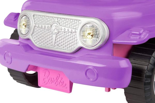 Barbie Toy Car, Doll-Sized SUV, Purple Off-Road Vehicle with 2 Pink Seats & Treaded, Rolling Wheels - Image 4