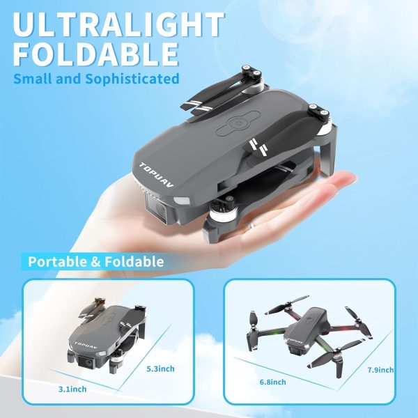 GPS Drone with Camera for Adult and Begineer, 90° Adjustable Camera RC Quadcopter with Auto Return, One-Key Take Off and Landing, Headless Mode, Mini Drone with 2 Rechargeable Battery - Image 9