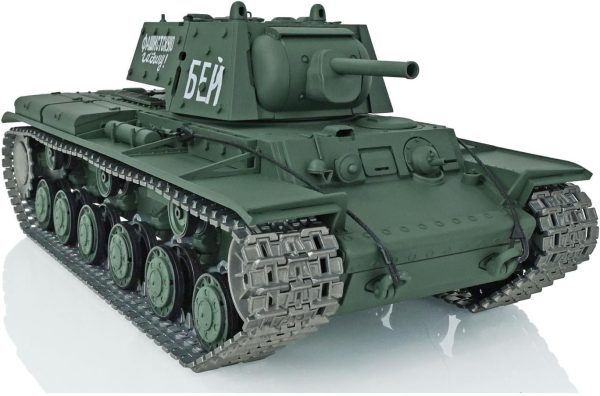 Heng Long Infrared Combat RC Tank 2.4G 1/16 7.0 Upgraded Soviet Kv-1 RTR 3878 Metal Tracks 340° Rotating Turret Smoking BB Shooting Airsoft Tank That Shoot BB Pellets - Image 3