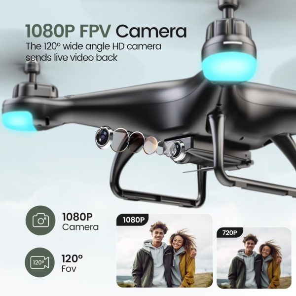 Holy Stone HS110D FPV RC Drone with 1080P HD Camera Live Video 120°Wide-Angle WiFi Quadcopter with Gravity Sensor, Voice & Gesture Control, Altitude Hold, Headless Mode, 3D Flip RTF 2 Batteries - Image 3