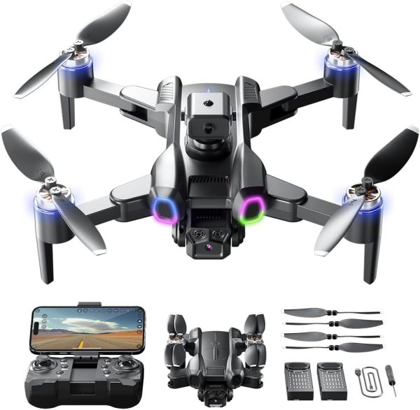 Drone with 4K Camera for Adult Beginners Kids, Brushless, Foldable Remote Control Quadcopter with FPV Live Video, Gestures Selfie, Altitude Hold, One Key Take Off/Landing, 3D Flips, Headless Mode - Image 2