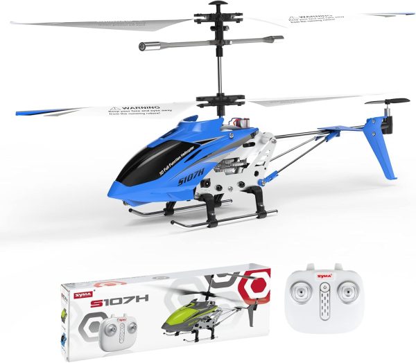 Cheerwing Remote Control Helicopter,SYMA S107H Mini RC Helicopter with Gyro,Altitude Hold, One Key Take Off/Landing for Adults Kids(Blue) - Image 2