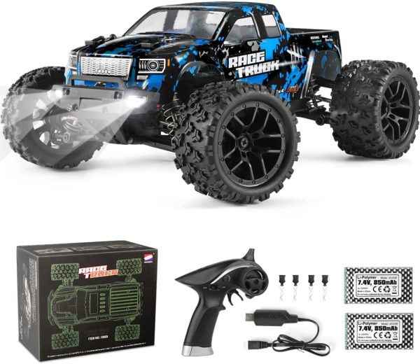 HAIBOXING RC Cars 1/18 Scale 4WD Off-Road Monster Trucks with 36+KM/H High Speed, 2.4 GHz Remote-Controlled Electric All Terrain Waterproof Vehicles with Rechargeable Battery for Kids and Adults RTR - Image 2