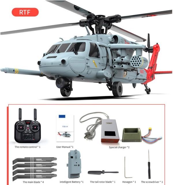 RC Helicopter with GPS for Adults, YU Xiang F09-H SH60 2.4G 8CH Brushless Motor RC Military Helicopter, 6G/3D Stunt Copter RC Aircraft Model with Controller - Image 10