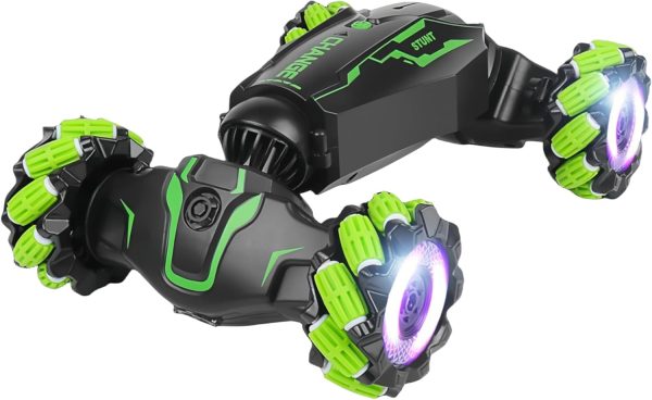 Upgraded Hand Gesture Sensing RC Stunt Car with Lights Music, Spray Fog Gesture RC Car Remote Controll Transformed Car 360° Spins All Terrains Monster Truck for Boys - Image 7