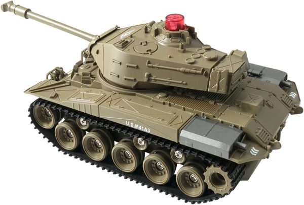 OBEST Remote Control Tank Toy, 1/30 Scale Tank Model, Programmable RC Tanks with Realistic Sounds, M41A3 American Army Battle Tank, RC Military All Terrain Off-Road Vehicles, Army Toys for Boys 8-12 - Image 2