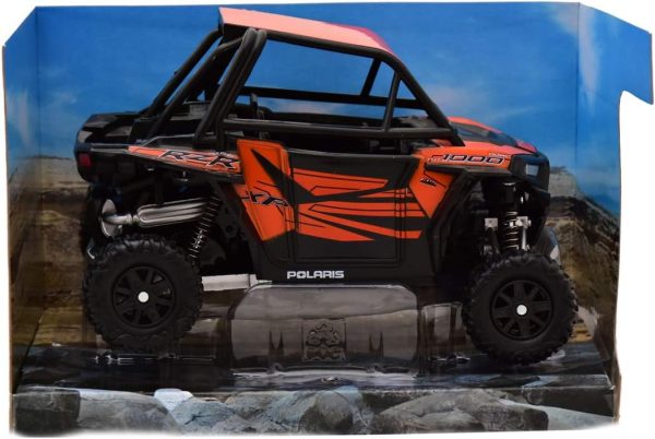 Newray Polaris RZR XP 1000 Bike ATV Dirt Rider 1/18 Scale Pre-Built Model Vehicle Orange - Image 7