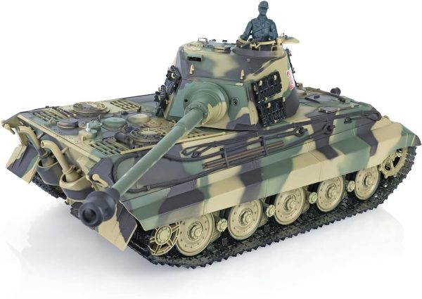 Henglong 2.4G 1/16 Tk7.0 Plastic German King Tiger RTR RC Tank Toys 3888A Bb Airsoft Smoke Sound Effect BB Shooting Airsoft Tank That Shoot BB Airsoft That Shooting BB Bullets - Image 7