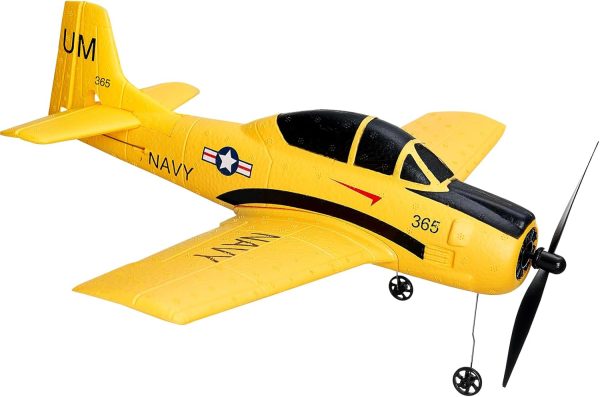 VEVOR RC Plane, 2.4GHZ 4 Channel RC Airplane with 6-Axis Gyro Stabilizer&2 Batteries, Ready to Fly T28 Trainer Aircraft Plane Toy, RC Glider for Adults Kids Beginners Boys Birthday/Xmas Child Gift - Image 12