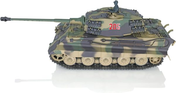 Henglong 2.4G 1/16 Tk7.0 Plastic German King Tiger RTR RC Tank Toys 3888A Bb Airsoft Smoke Sound Effect BB Shooting Airsoft Tank That Shoot BB Airsoft That Shooting BB Bullets - Image 3