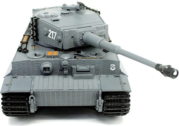 POCO DIVO German Tiger I Heavy Tank, 1/24 Infrared IR Combat Panzer RTR 2.4Ghz RC Armored Vehicle, Taigen 3841-11-M Standard Paintless Middle Version, Sound Light Recoil WWII Military Model, Gray - Image 8