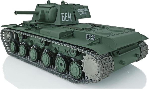 Heng Long Infrared Combat RC Tank 2.4G 1/16 7.0 Upgraded Soviet Kv-1 RTR 3878 Metal Tracks 340° Rotating Turret Smoking BB Shooting Airsoft Tank That Shoot BB Pellets - Image 4