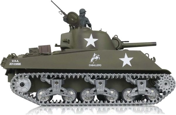 TOUCAN RC HOBBY Henglong 1/16 Customized 7.0 M4A3 Sherman RC Tank 3898 Barrel Recoil 360° Metal - Image 4