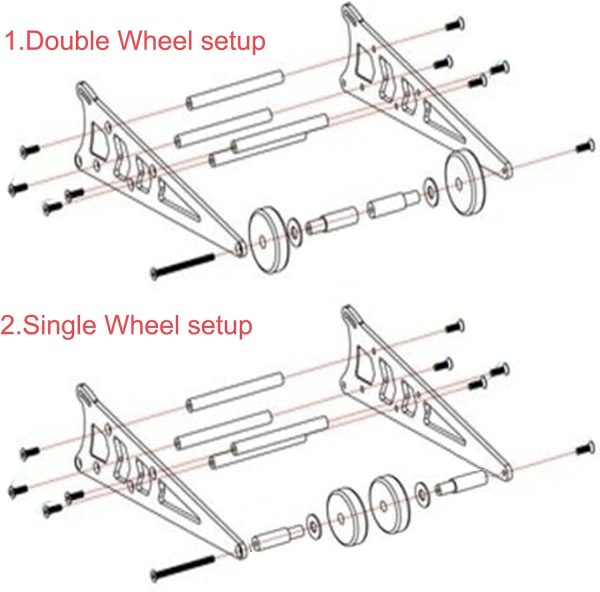 Alloy Adjustable Tail Wheel Head up Rear Wheelie Bar Kit for 1/10 RC Slash 2WD Rustler Bandit - Image 5