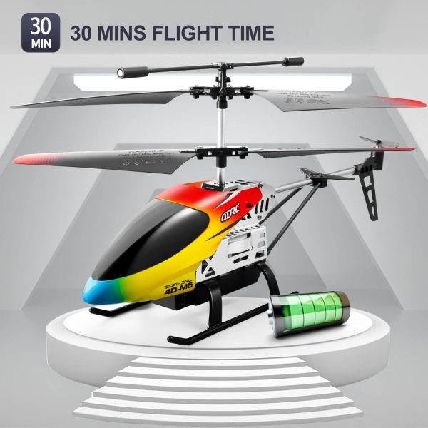 DRONEEYE M5 Remote Control Helicopter for Kids,Altitude Hold 2.4GHz RC Aircraft with Gyro for Beginner Hobby Toys,30 Min Play,Indoor Flying with 3.5 Channel,LED Light,High,Low Speed - Image 4