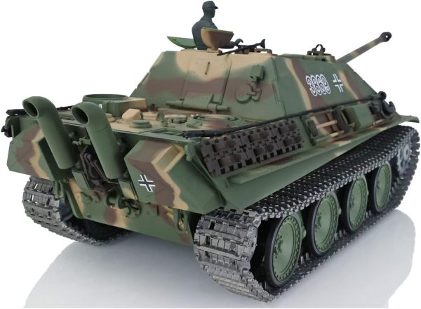 Heng Long 1/16 Scale 7.0 Upgraded Jadpanther RTR RC Tank 3869 Smoking Generator Metal Tracks Infrared Combat Lifting Metal Barrel Light Sound BB Shooting Airsoft Tank That Shoot BB Pellets - Image 4