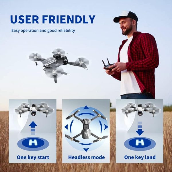 Drone, Drones with camera for adults 4k, Drones for kids 8-12, Brushless Motor, FPV Foldable Drone, Carrying Case, 40 mins Battery Life, Christmas gifts, 360° Flip, APP Control - Image 8