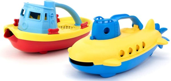 Green Toys Tug Boat & Submarine Combo Pack - Image 2