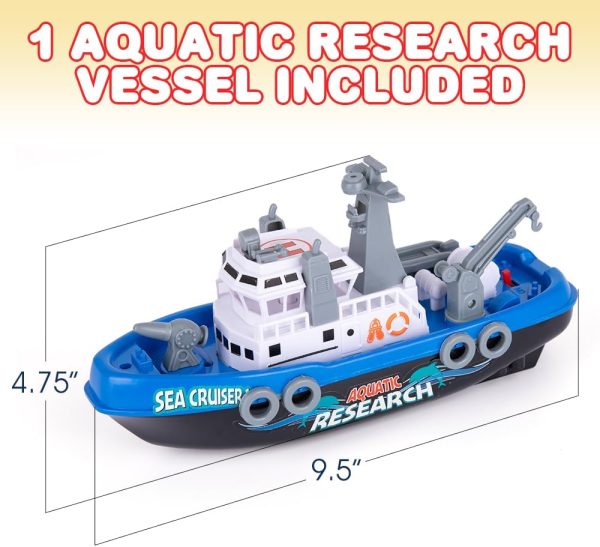 ArtCreativity Aquatic Research Vessel, BatteryOperated Toy Ship for Kids, Floats in Water, Floating Bathtub and Pool Toy for Boys and Girls, Best Birthday Gift for Children - Image 4