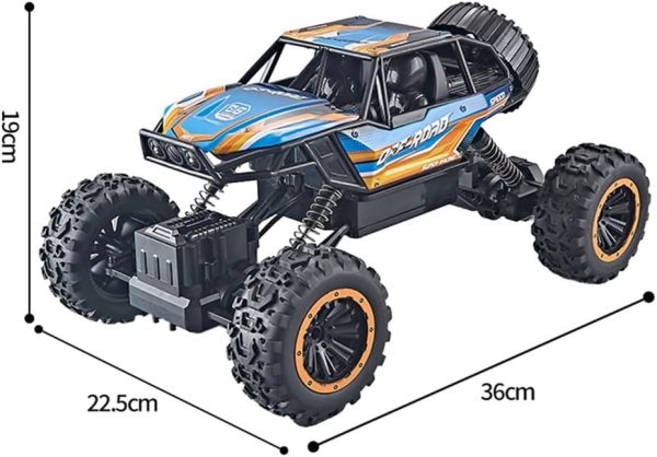 BEZGAR Monster Truck Toys - Remote Control Monster Truck with Light, RC Crawler for Adults, 1:12 Scale RC Truck with 45° Climbing, Remote Control Car for Boys - Image 5