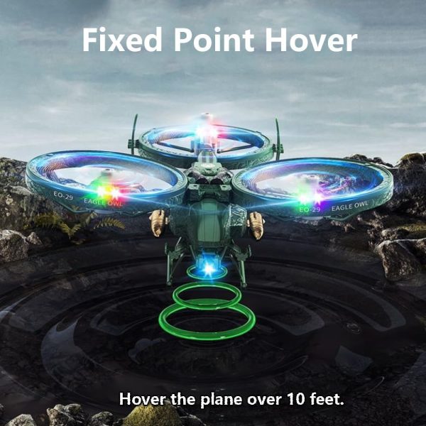 GoolRC RC Plane RC Drone, 6 Channel Remote Control Airplane, 6 Axis Gyro RC Helicopter, 2.4GHz RC Aircraft Fighter with 3D Flips, Circle Flight, Headless Mode, Auto Hover, LED Lights and 2 Battery - Image 7