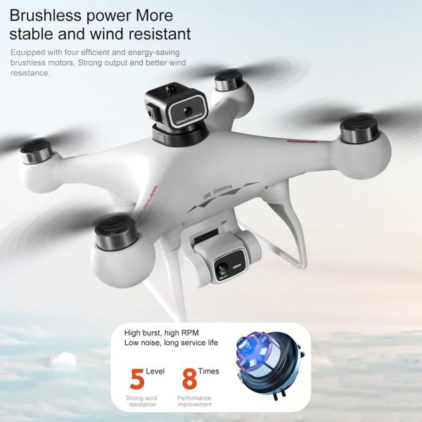 GoolRC S116 Drone with 4K Camera for Adults, RC Quadcopter with Obstacle Avoidance, Optical Flow, Trajectory Flight, Headless Mode, Gravity Sensor, Brushless Motor, Storage Bag and 2 Batteries (White) - Image 9