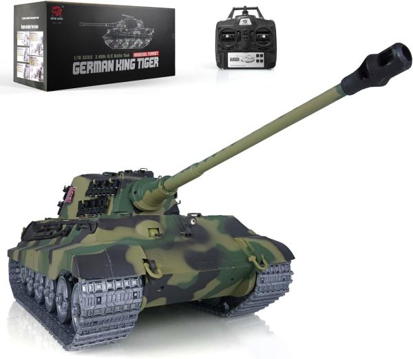 TOUCAN RC HOBBY Henglong 1/16 7.0 Customized King Tiger RC Tank 3888A Metal Wheels Barrel Recoil RC Tank That Shoot BB Unit - Image 2