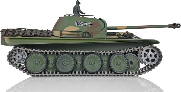 Toucan RC Hobby Henglong 1/16 Scale 7.0 Upgraded German Panther G RTR RC Tank 3879 Metal Tracks - Image 9