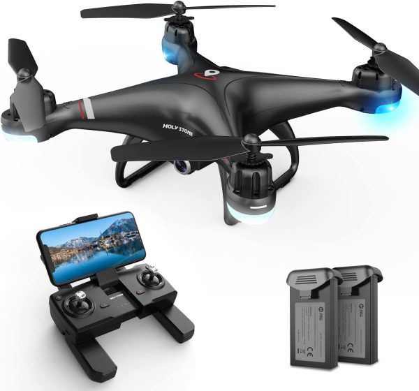 Holy Stone GPS Drone with 1080P HD Camera FPV Live Video for Adults and Kids, Quadcopter HS110G Upgraded Version, 2 Batteries, Altitude Hold, Follow Me and Auto Return, Easy to Use for Beginner - Image 2