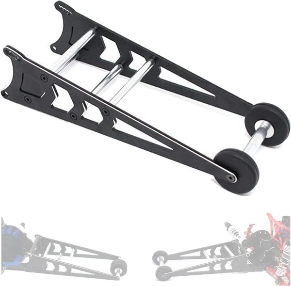 Alloy Adjustable Tail Wheel Head up Rear Wheelie Bar Kit for 1/10 RC Slash 2WD Rustler Bandit - Image 2