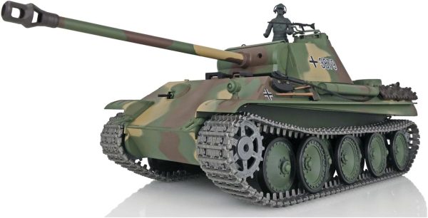 Heng Long RC Tank 1/16 7.0 Upgraded German Panther G Infrared Combat 340° Rotating Turret Smoking Generator RTR RC Tank 3879 Metal Tracks BB Shooting Airsoft Tank That Shoot - Image 3