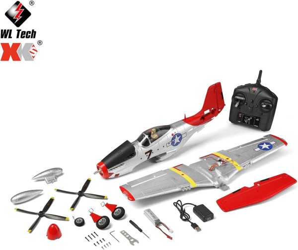 GoolRC WLtoys XK A280 RC Airplane, 2.4GHz 4 Channel Brushless Remote Control Plane for Adults, RC Aircraft Fighter with 6-Axis Gyro, 3D/6G Mode and LED Searchlight, Easy to Fly for Boys and Girls - Image 4