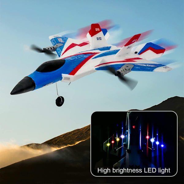 RC Plane 4 Channel Remote Control Airplane, F-22 RC Airplane for Beginners Adult with Stunt Flying Xpilot Stabilization System & Aerobatic, Two Batteries, RC Airplane Gift Toy for Kids - Image 7