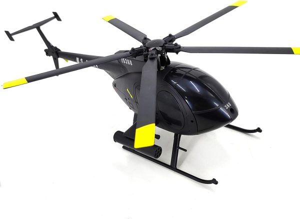 Matte Black MD500 C189 Remote Control Helicopter Aircraft Add Optical Flow Positioning 2-Battery 6-Axis Gyro Dual Brushless Motors RC Heli for Adults Altitude Maintain RTF 335MM 1:28 Scale - Image 5