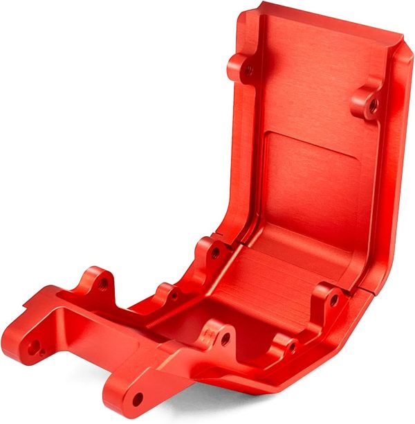 RCHUBAM Aluminum Center Skid Plate Servo Cover Guard Armor Protection Skid Plate for LOSI 1/4 Promoto-MX Motorcycle Upgrade Parts (Red) - Image 4